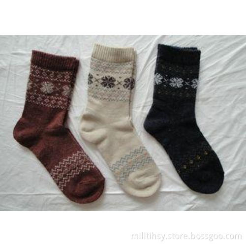 Short Cotton Warm Mens Wool Argyle Socks Indoor Leisure Sty